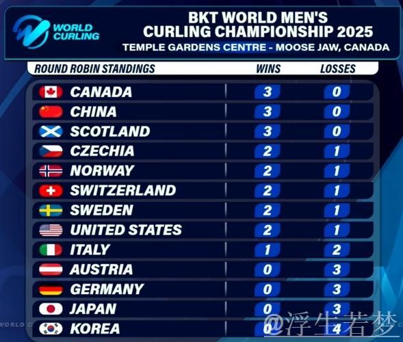 意大利对阵中国：男子冰壶世锦赛循环赛